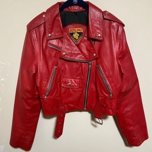 Vintage Red Leather Jacket
